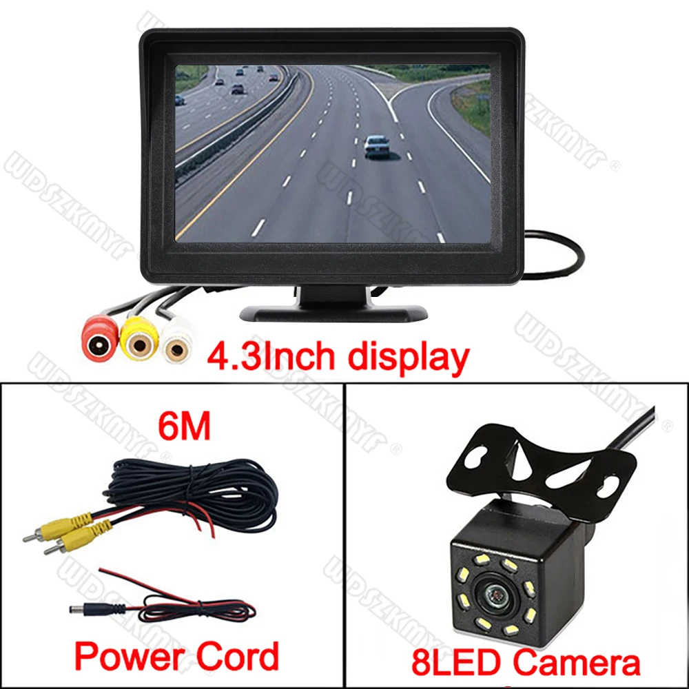 Hippcron Car Rear View Camera 4 LED Night Vision Reversing Auto Parking Monitor Hippcron Car Rear View Camera 4 LED Night Vision Reversing Auto Parking Monitor