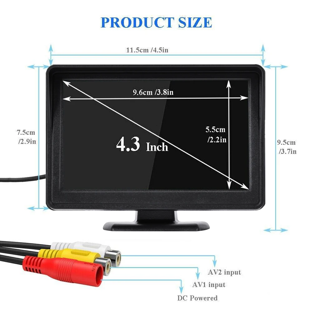 Hippcron Car Rear View Camera 4 LED Night Vision Reversing Auto Parking Monitor Hippcron Car Rear View Camera 4 LED Night Vision Reversing Auto Parking Monitor