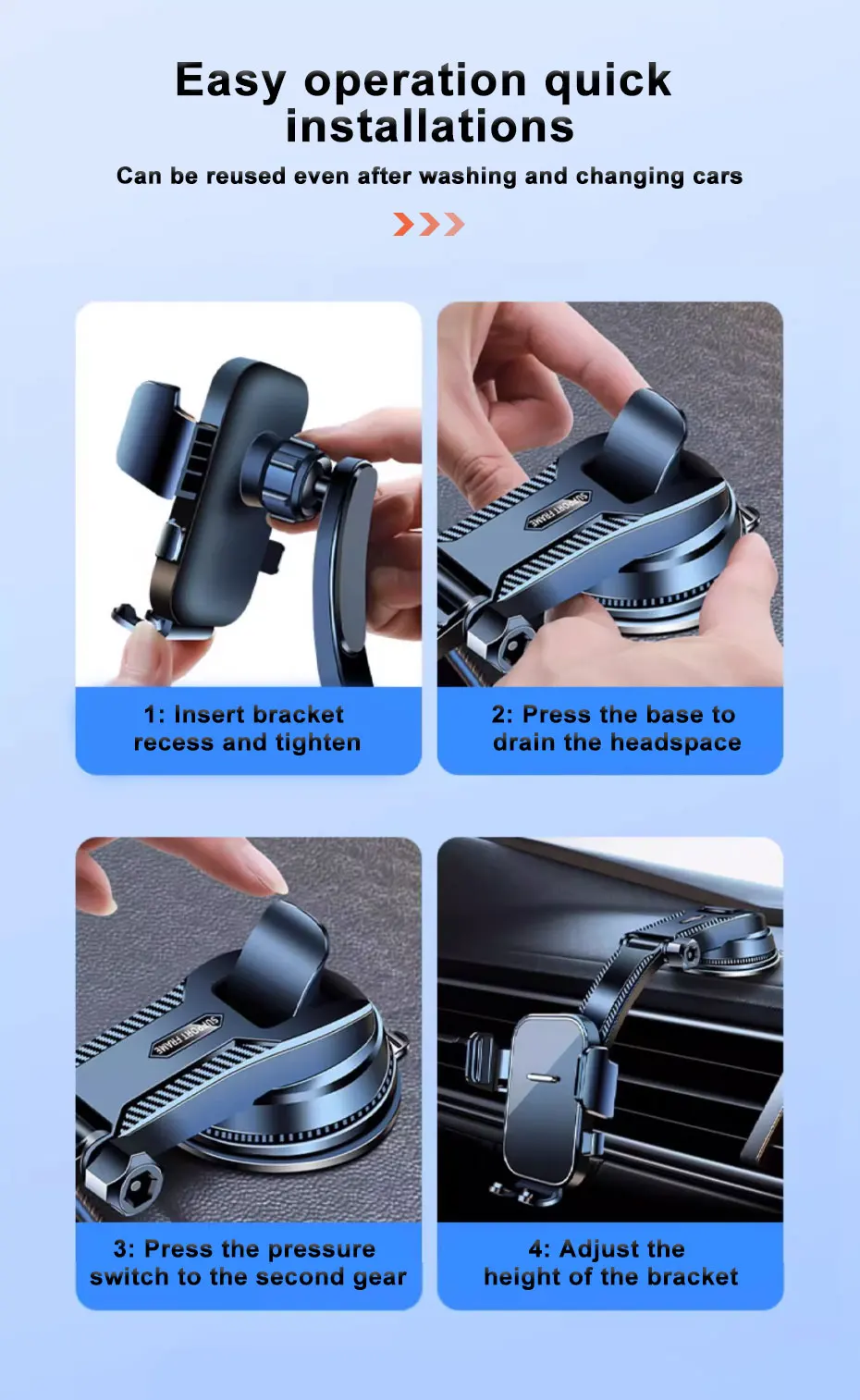 SEAMETAL Car Dashboard Phone Bracket