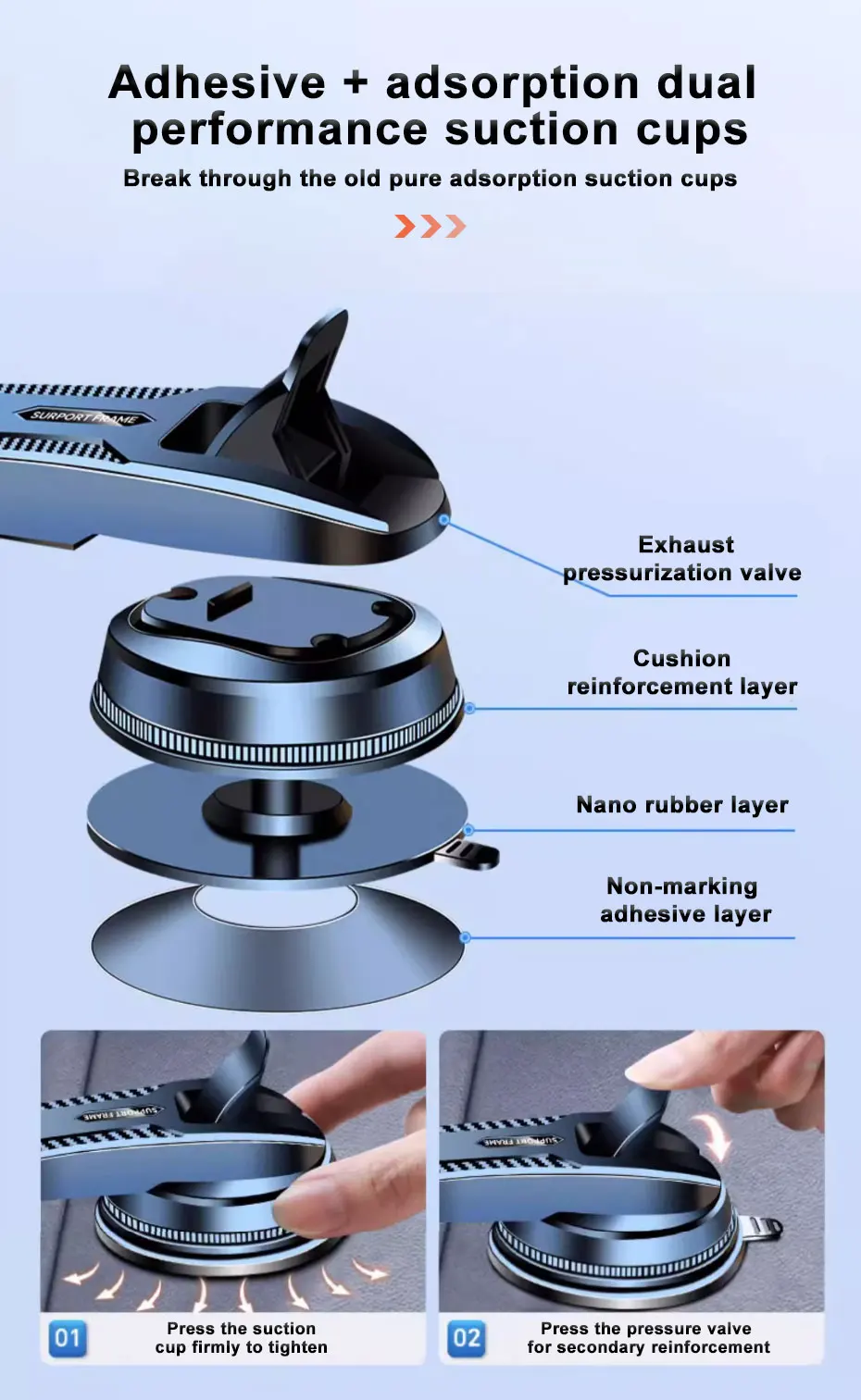 SEAMETAL Car Dashboard Phone Bracket