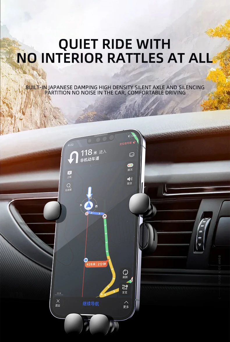 Gravity Car Phone Holder for 4.7-7 inch Mobile Phone