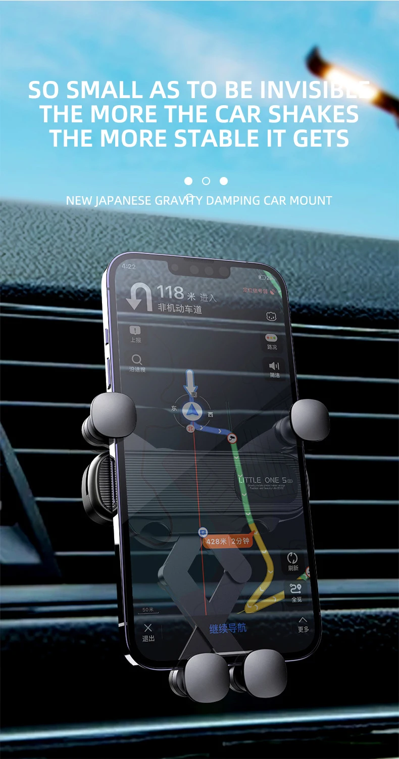 Gravity Car Phone Holder for 4.7-7 inch Mobile Phone