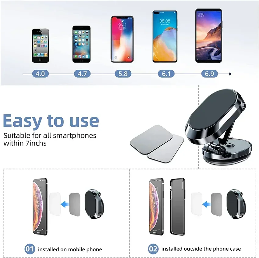 Metal Magnetic Car Phone Holder