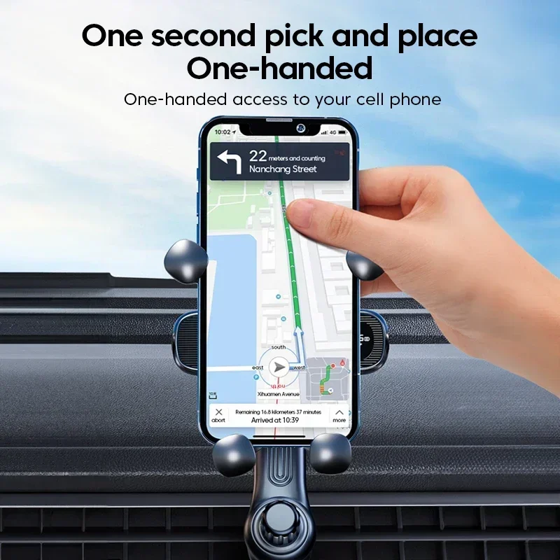 Car Air Vents Clip Mount Stand Extension Rod 360° Rotatable Gravity Car Phone Holder