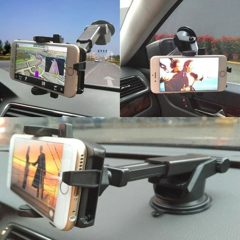 Universal Suction Cup Car Phone Holder 360° Dashboard Windshield Mobile Phone Mount Stand