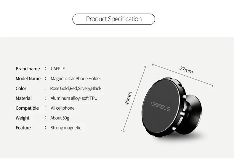 CAFELE Universal Magnetic Car Phone Holder