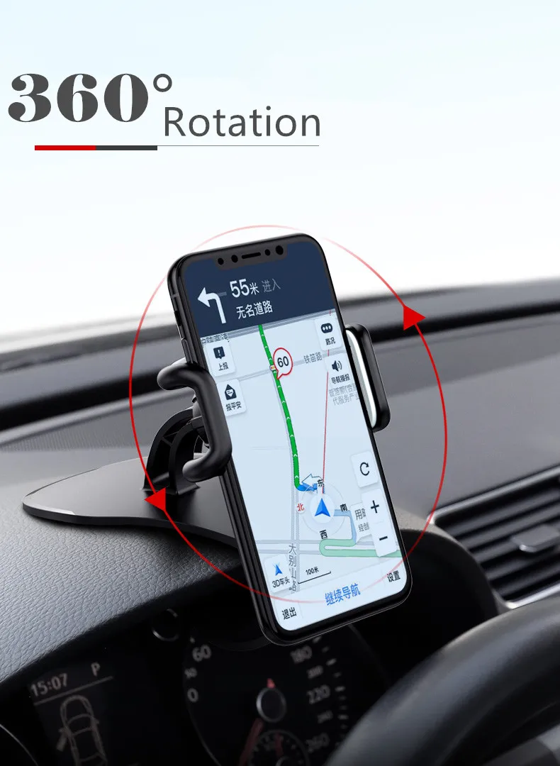 Car Mobile Phone Holder Easy Clip Mount Stand