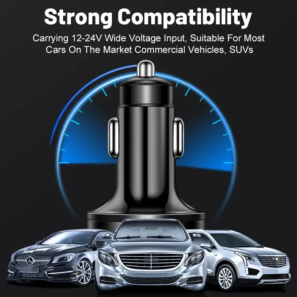 250W PD Car Charger QC3.0 Fast Charge