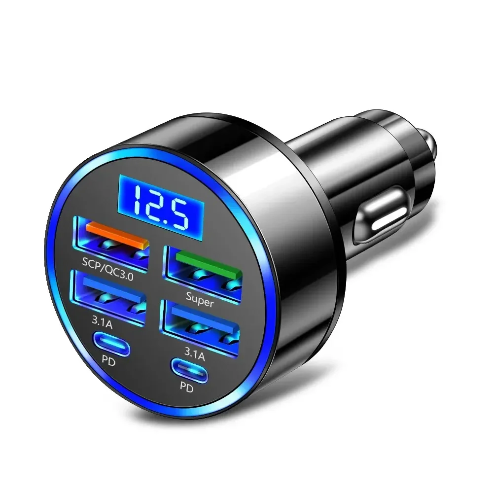 250W PD Car Charger QC3.0 Fast Charge