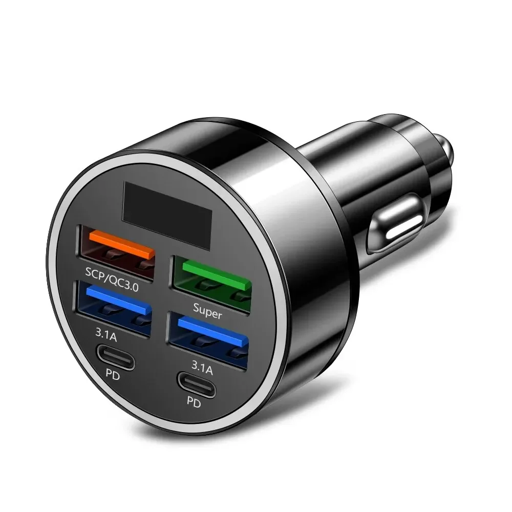 250W PD Car Charger QC3.0 Fast Charge