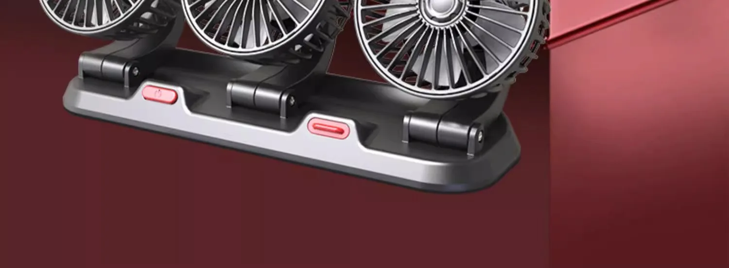 Car Fan 360° Adjustable 3 Head Air Fan
