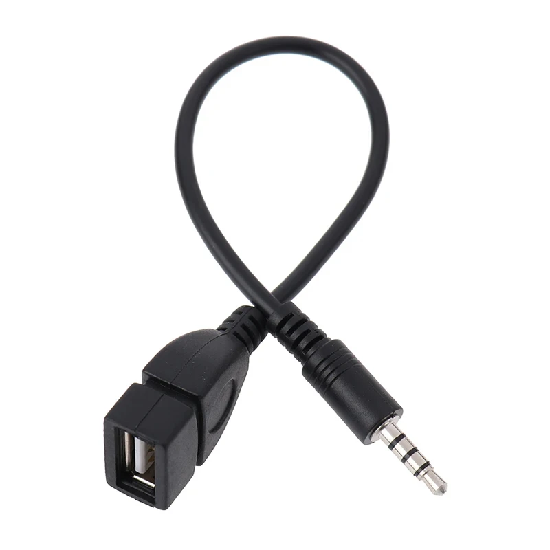 3.5mm Black Car AUX Audio Cable To USB Audio Cable