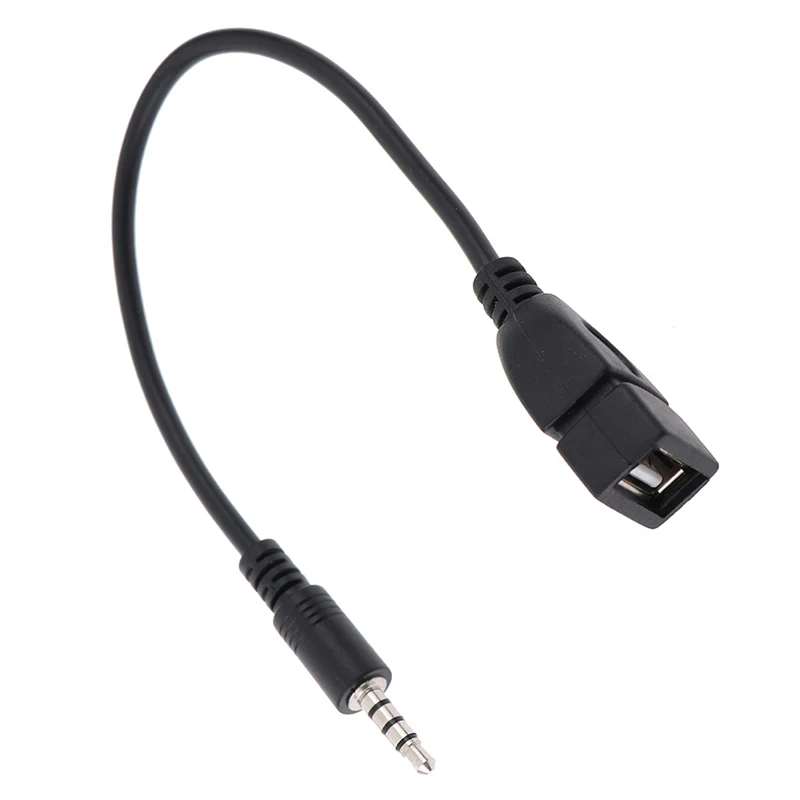 3.5mm Black Car AUX Audio Cable To USB Audio Cable