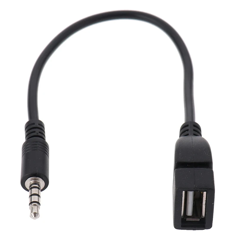 3.5mm Black Car AUX Audio Cable To USB Audio Cable