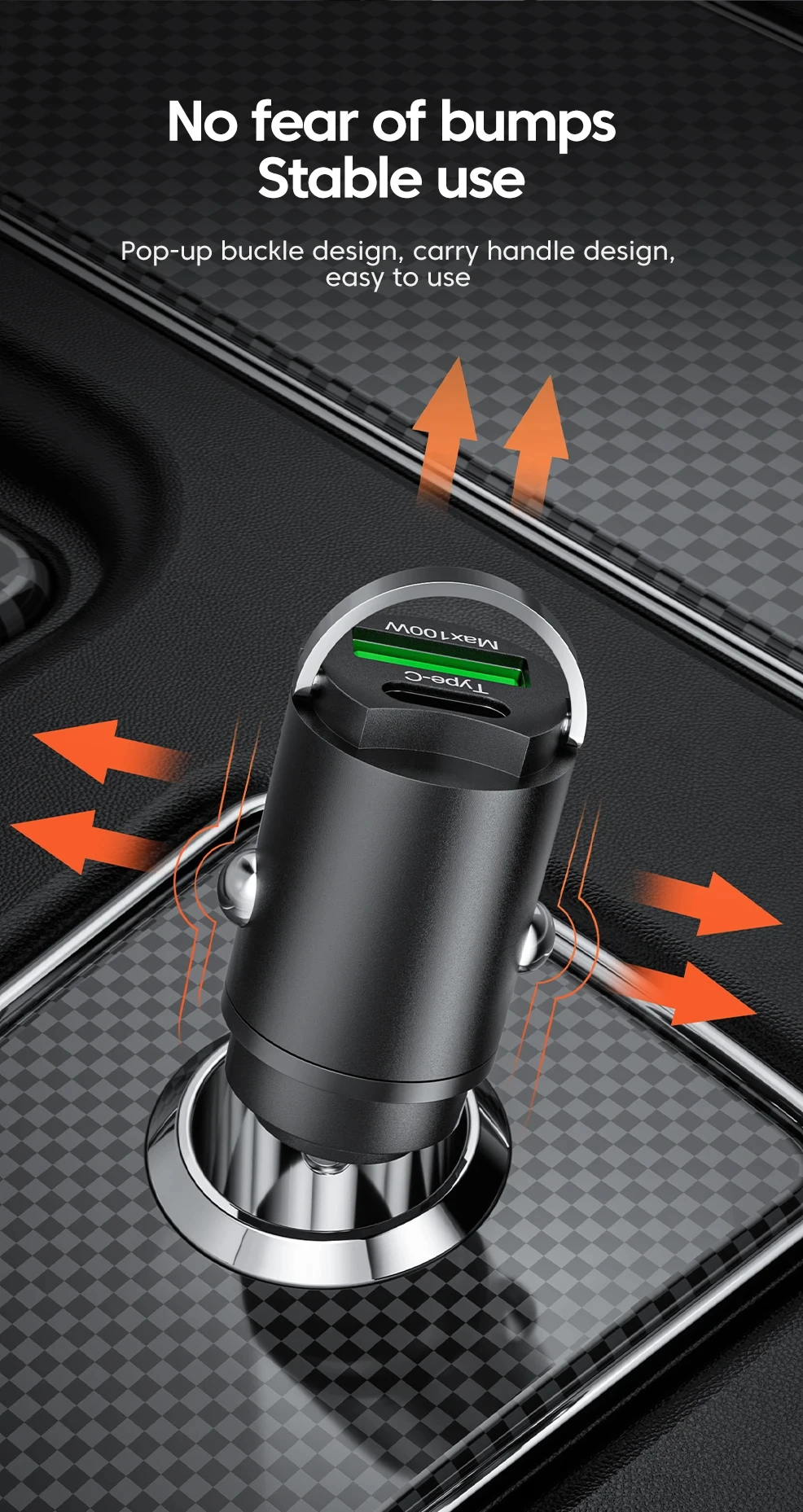 100W Car Charger Lighter PD Fast Charging