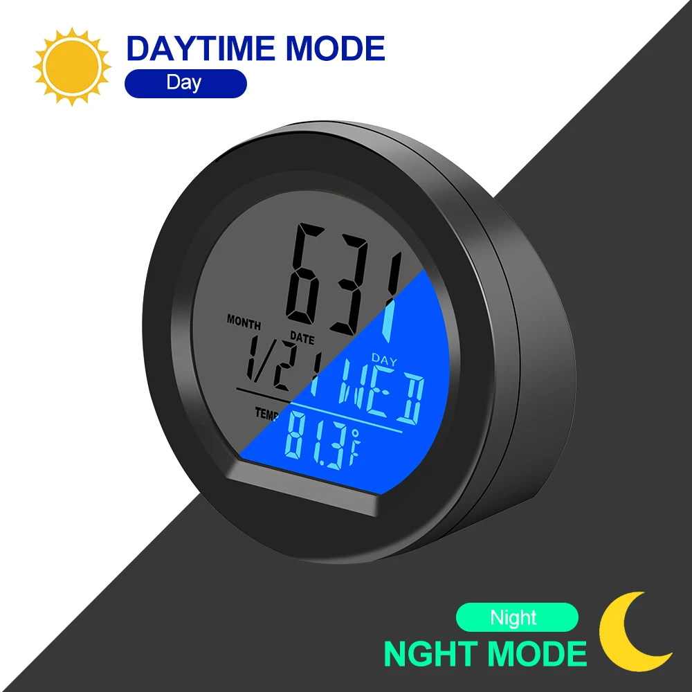 Solar Car Clock Digital Time Watch Solar Car Clock Digital Time Watch