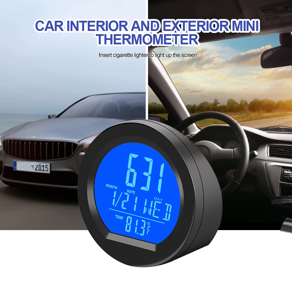 Solar Car Clock Digital Time Watch Solar Car Clock Digital Time Watch