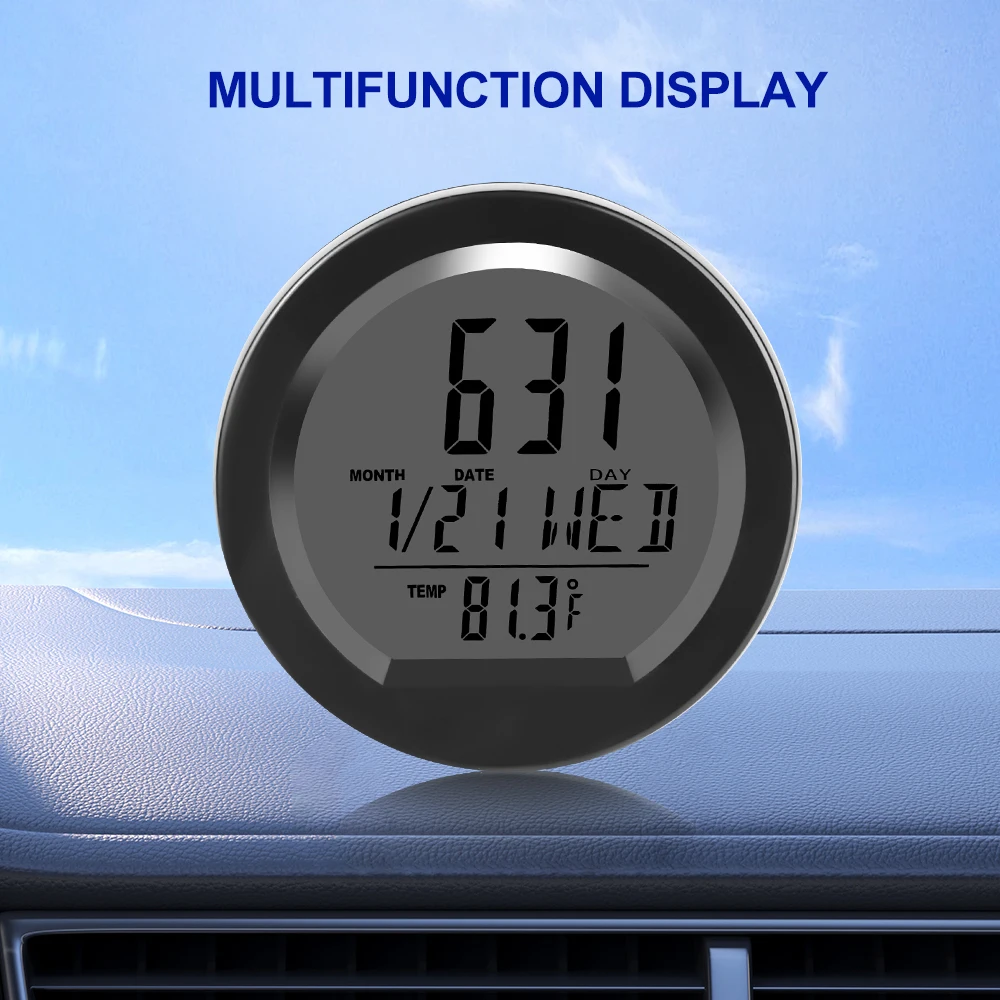 Solar Car Clock Digital Time Watch Solar Car Clock Digital Time Watch