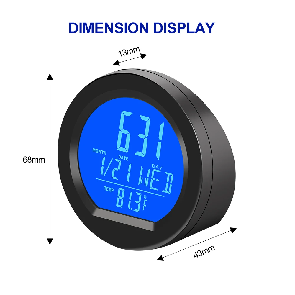 Solar Car Clock Digital Time Watch Solar Car Clock Digital Time Watch