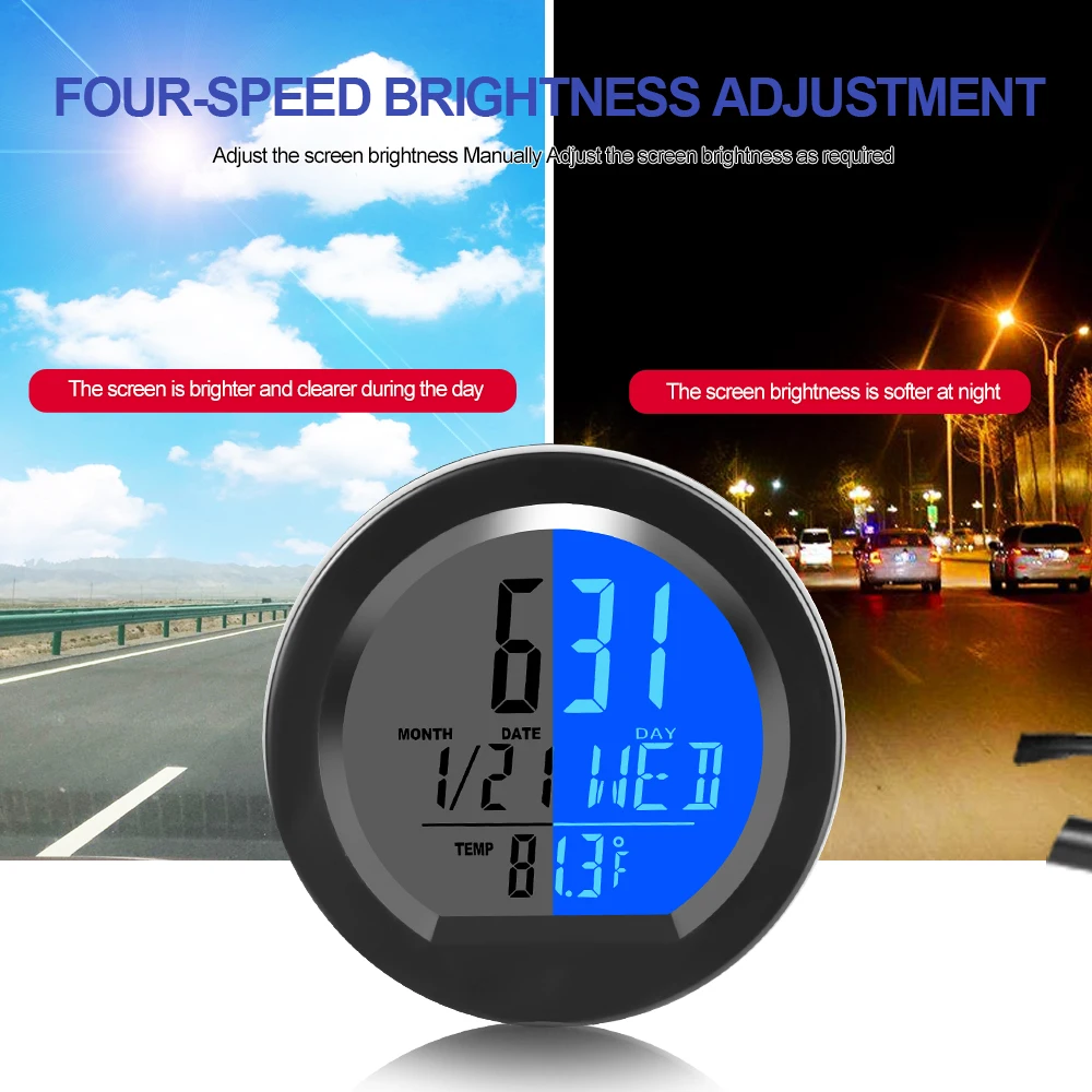 Solar Car Clock Digital Time Watch Solar Car Clock Digital Time Watch