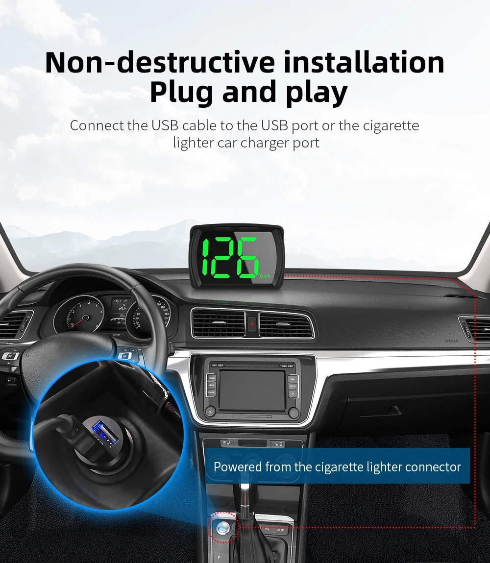 Digital Speedometer Head Up Display Car Electronics Accessories