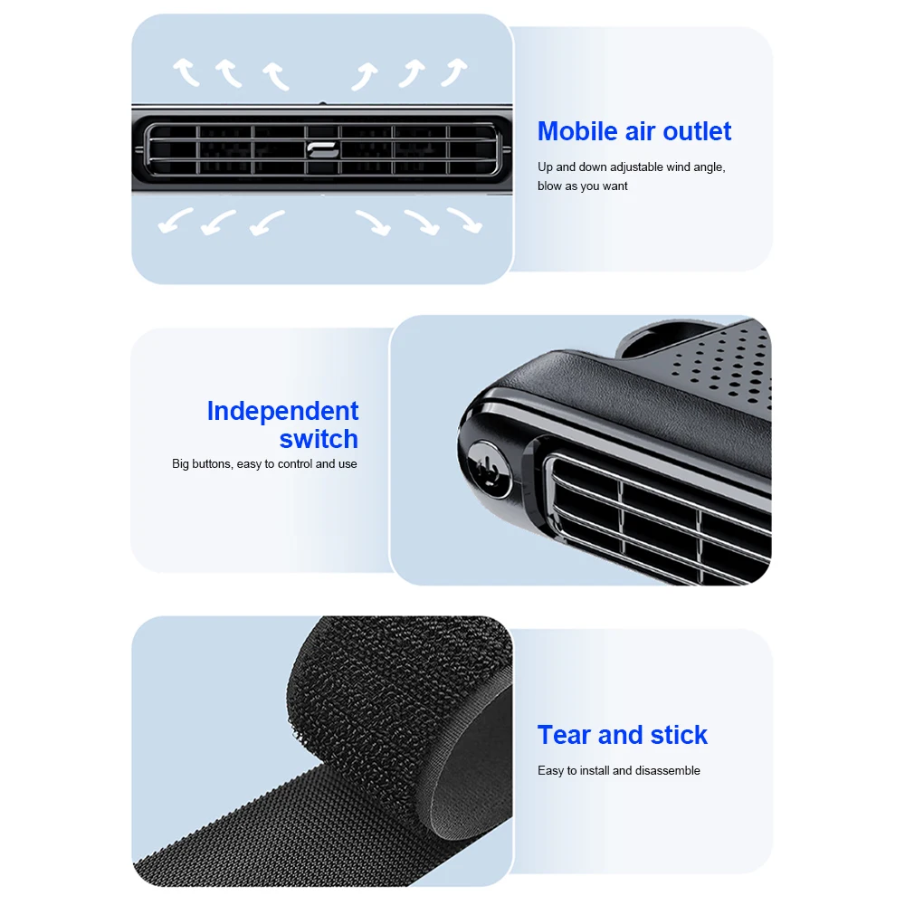 Car Rear Seat Headrest Cooling Fan Car Rear Seat Headrest Cooling Fan