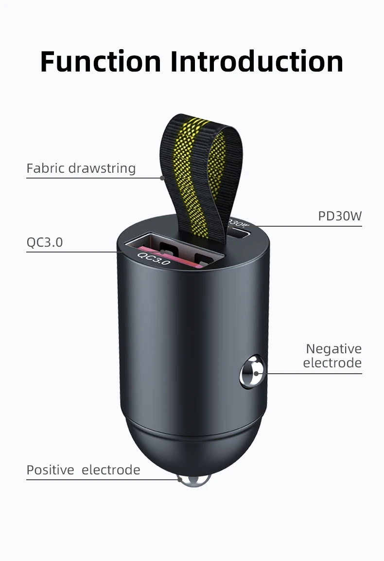 200W Mini USB Car Charger