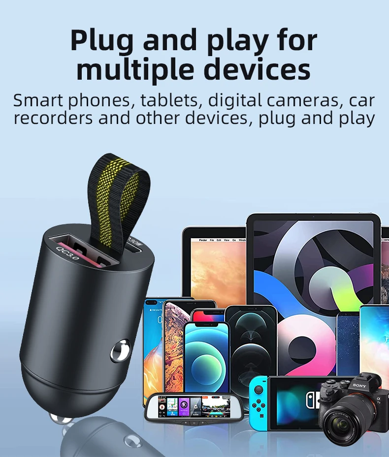 200W Mini USB Car Charger