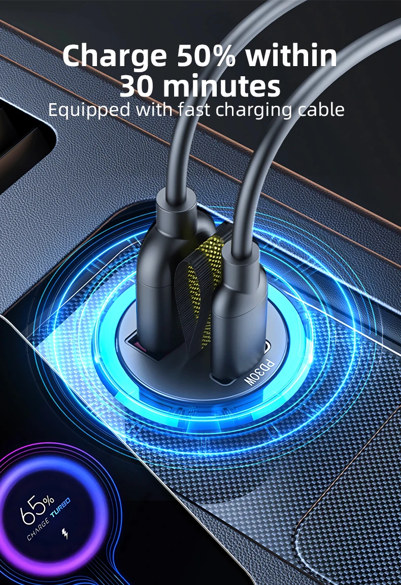 200W Mini USB Car Charger