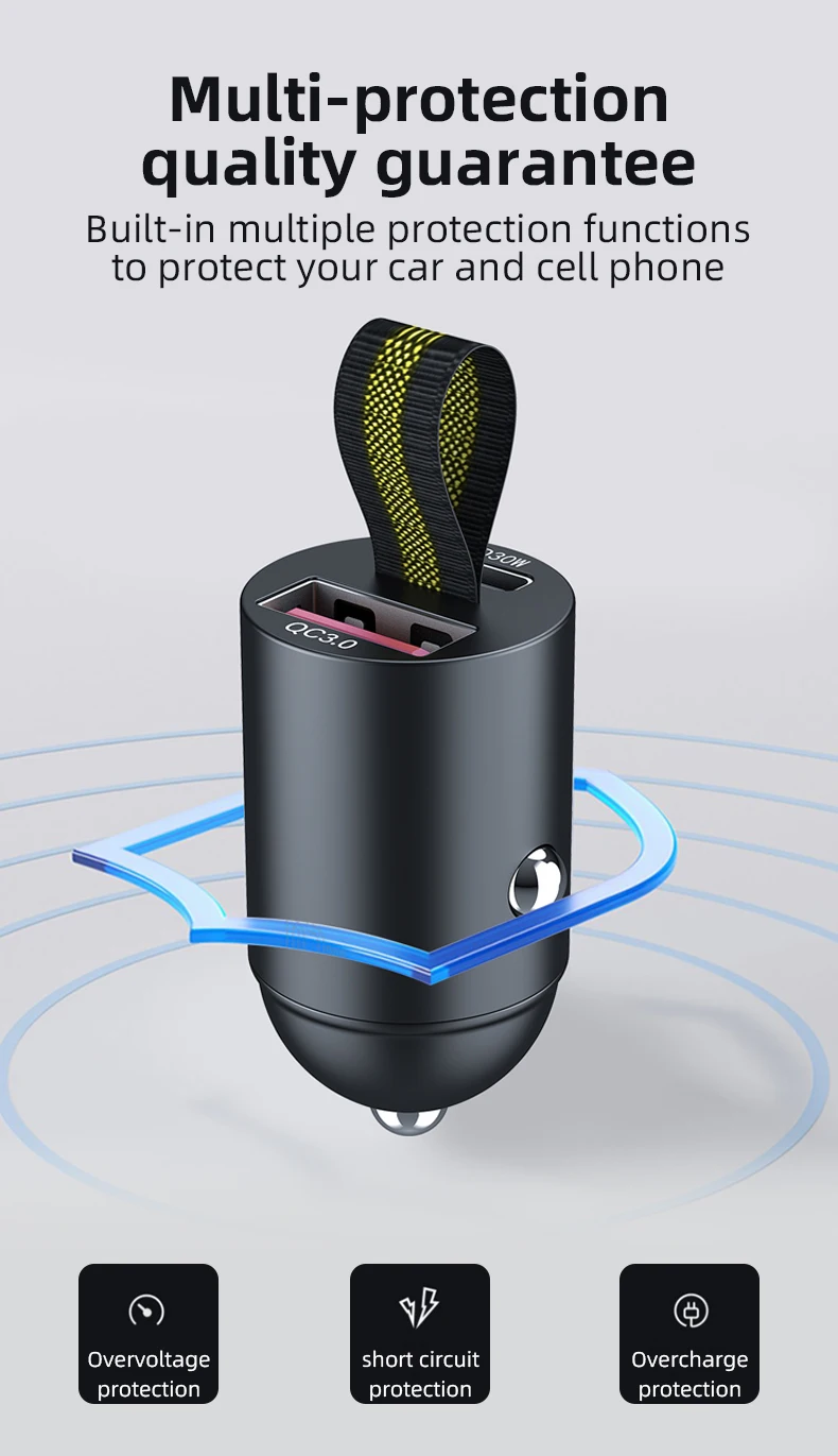200W Mini USB Car Charger