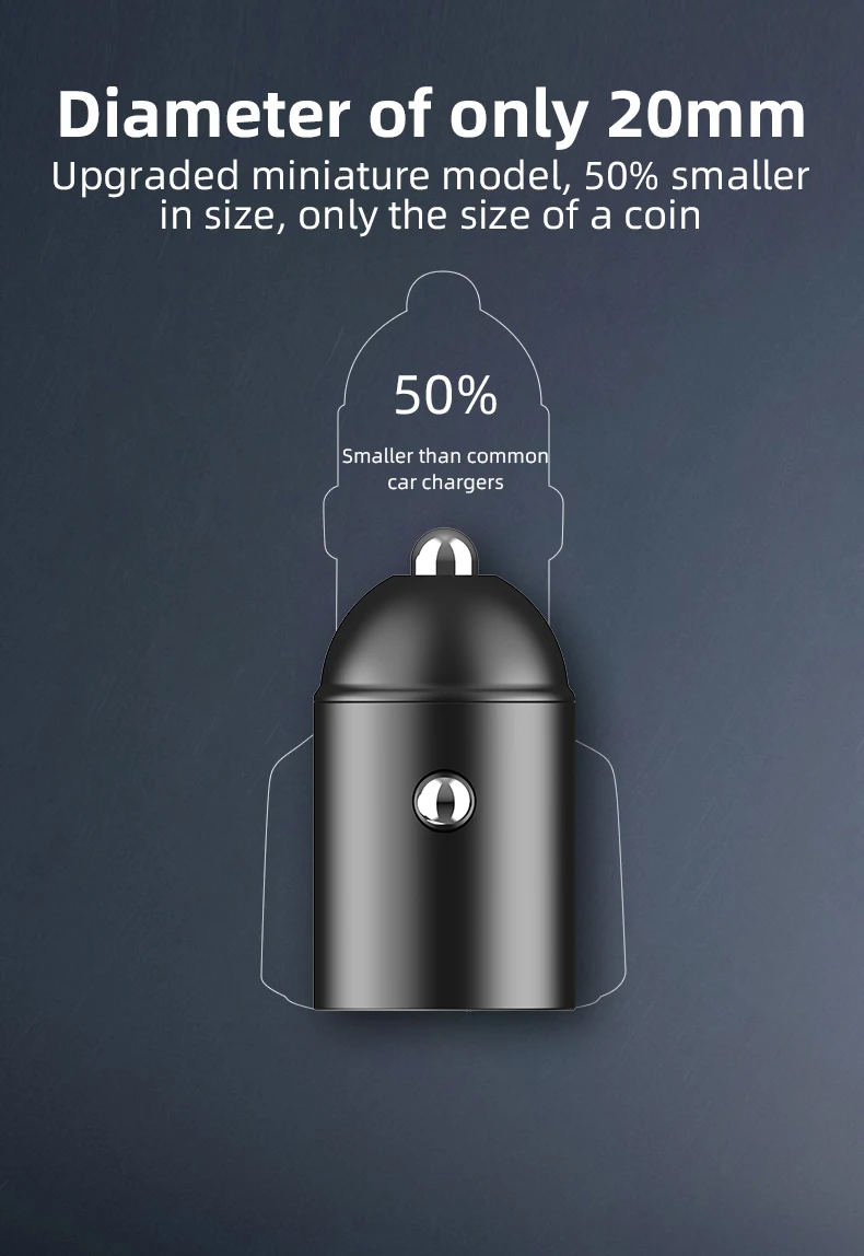 200W Mini USB Car Charger