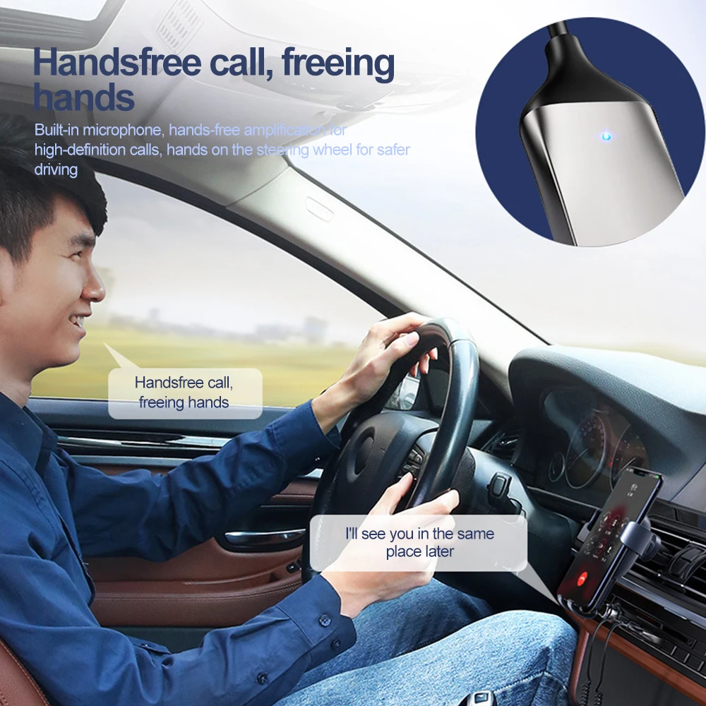 Bluetooth Aux Adapter USB To 3.5mm Jack Car Audio Music