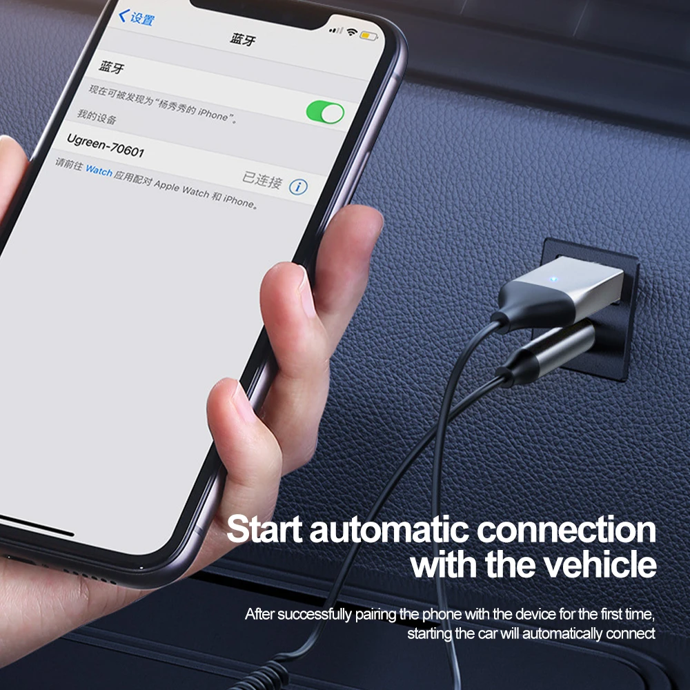 Bluetooth Aux Adapter USB To 3.5mm Jack Car Audio Music