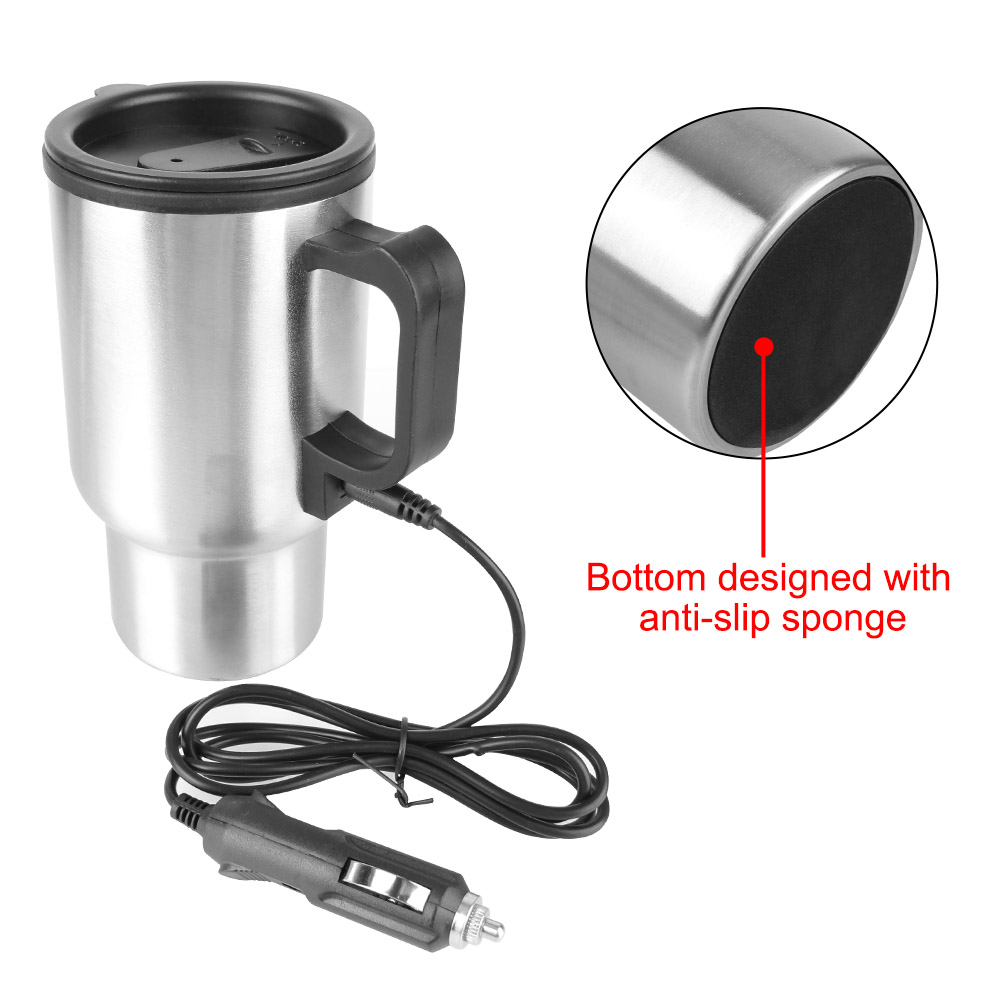 Electric Heating Car Kettle Water Coffee Milk Thermal Mug