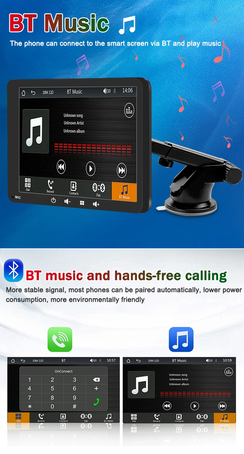 Universal 7 Inch Car Radio Multimedia Video Player
