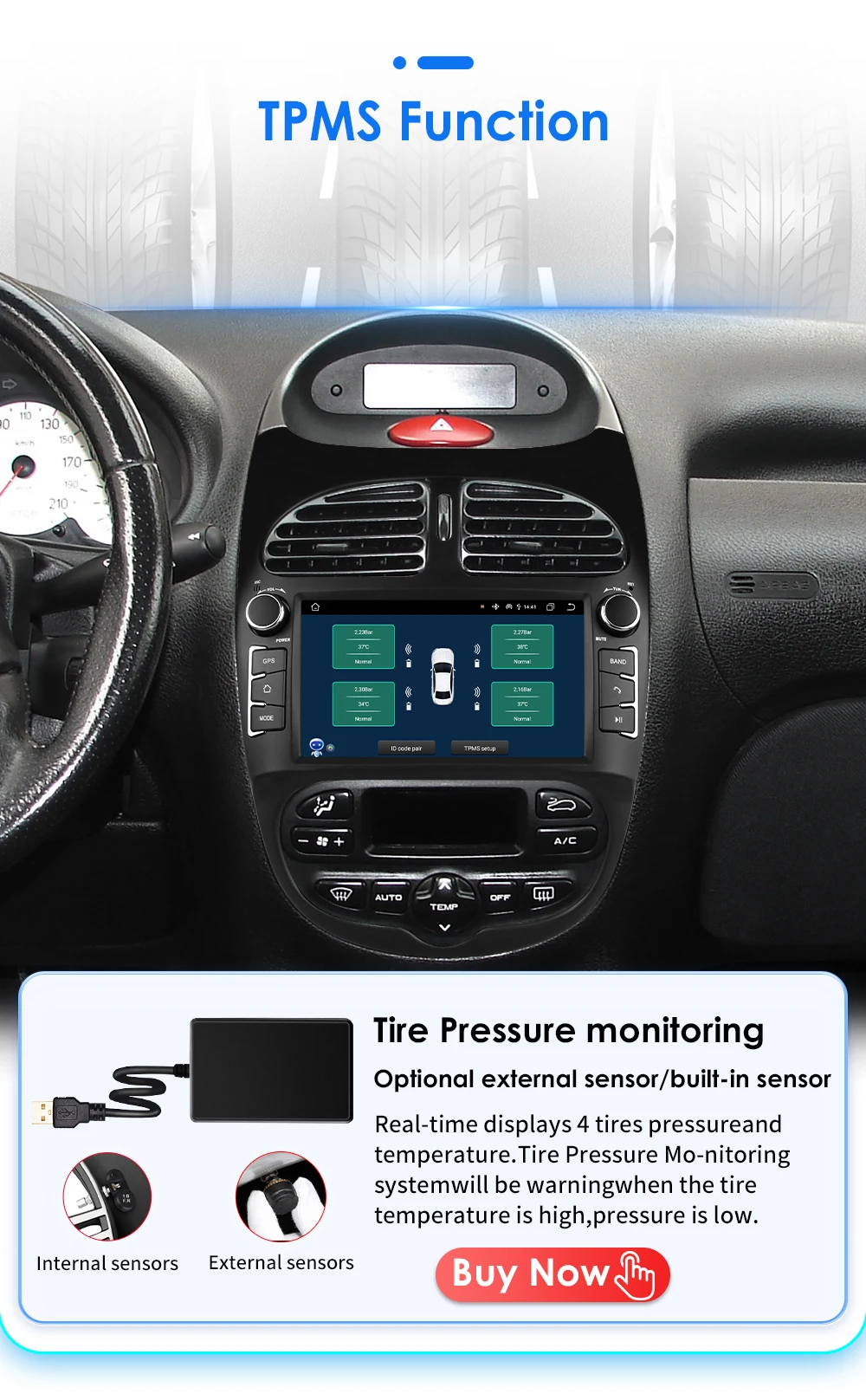 Hizpo Car Intelligent Systems Radio For Peugeot