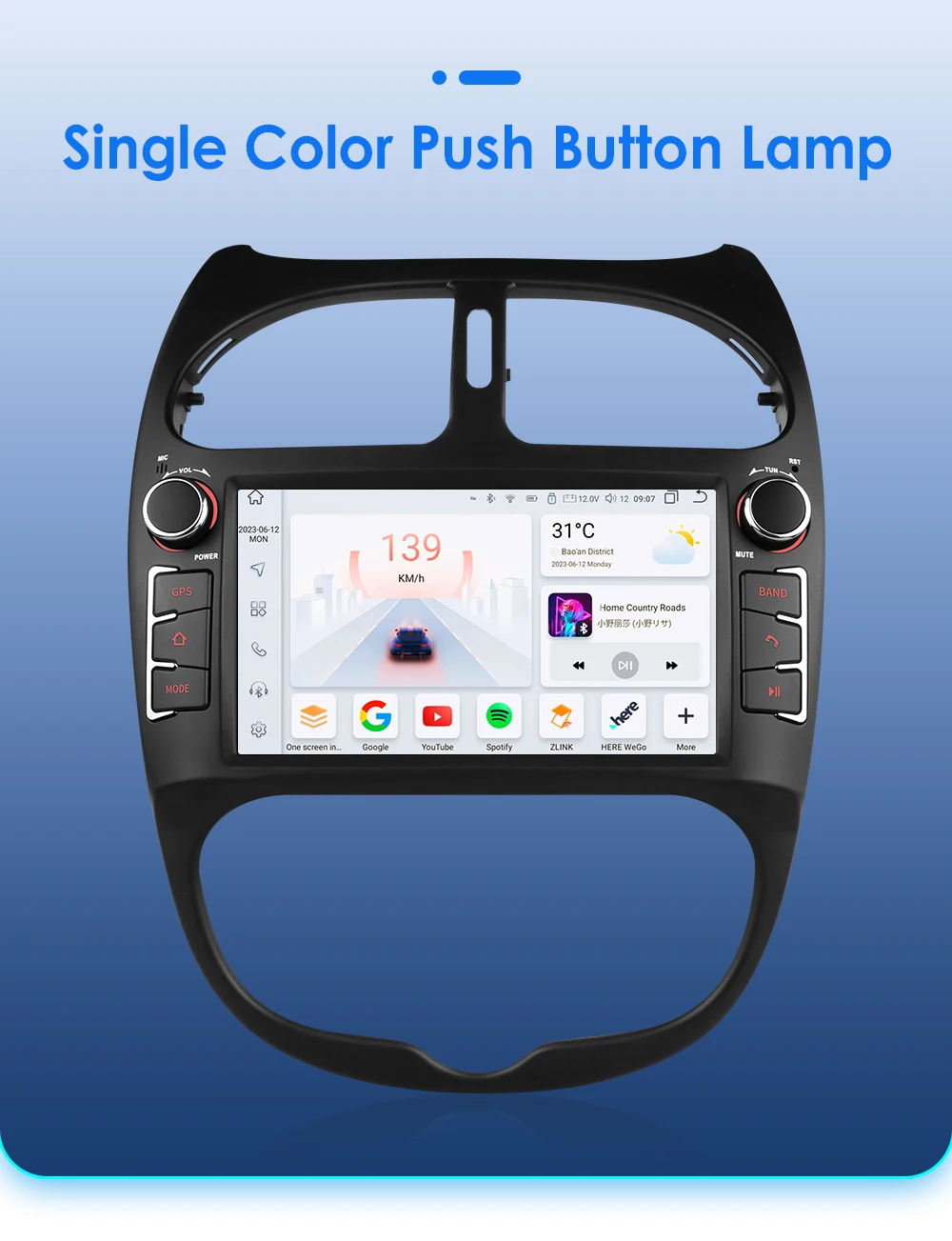 Hizpo Car Intelligent Systems Radio For Peugeot