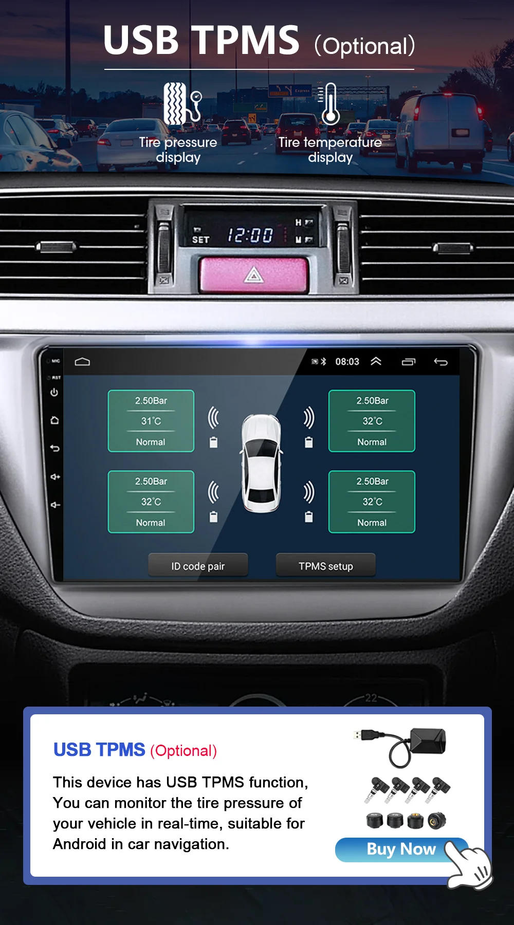 10 inch IPS Screen Android for Honda