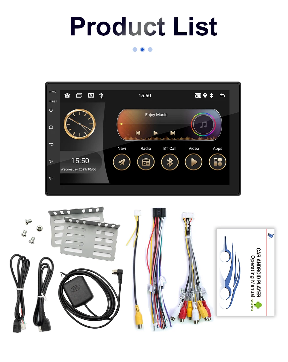 7"/9"/10" Android 11 Car Radio Androidauto Carplay 31