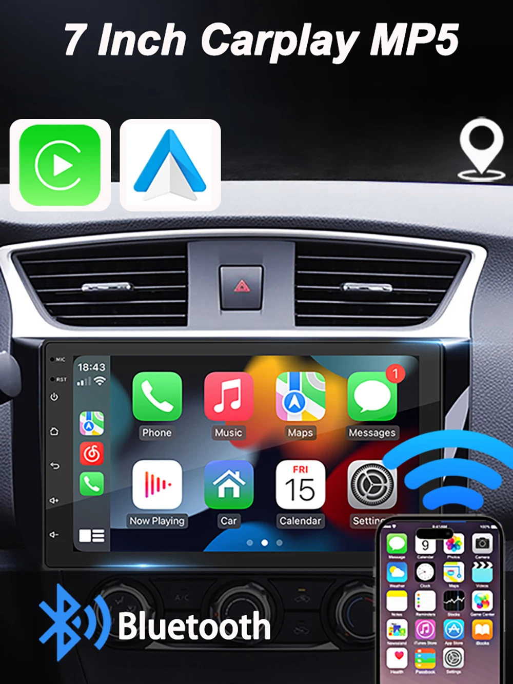 7"/9"/10" Android 11 Car Radio Androidauto Carplay 8