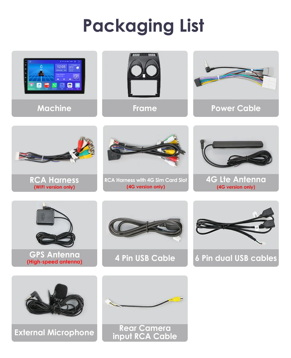 4G WIFI Carplay Android Autoradio