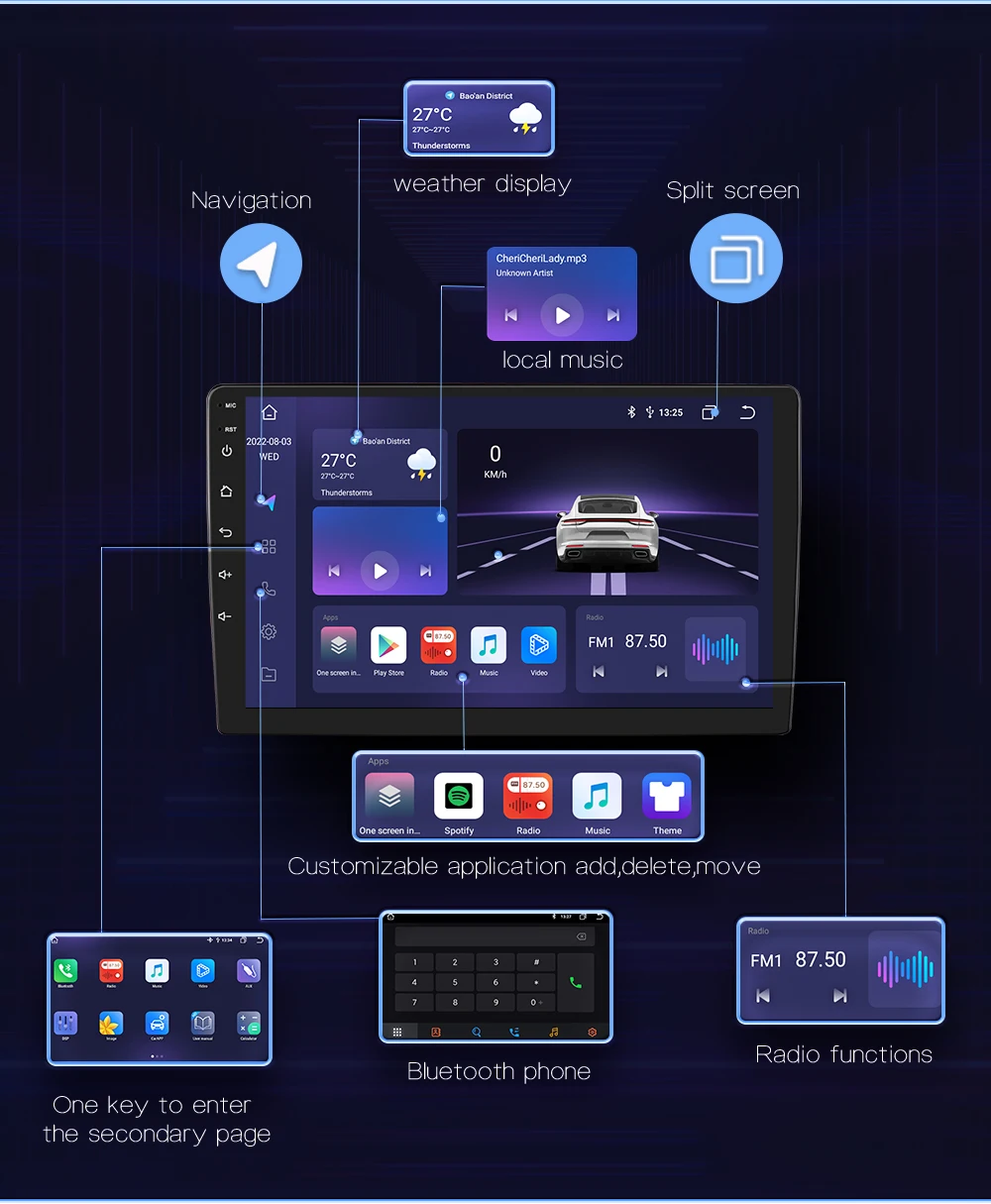 4G WIFI Carplay Android Autoradio