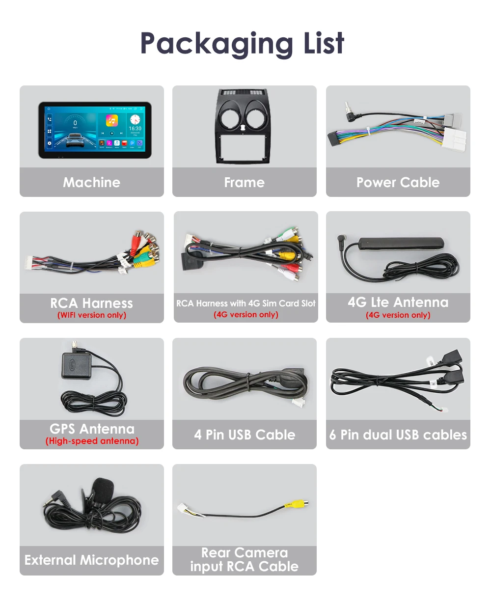 4G WIFI Carplay Android Autoradio
