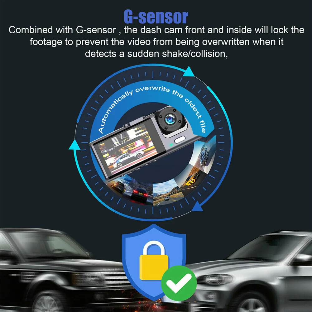 3 Channel Car DVR HD 1080P 3-Lens