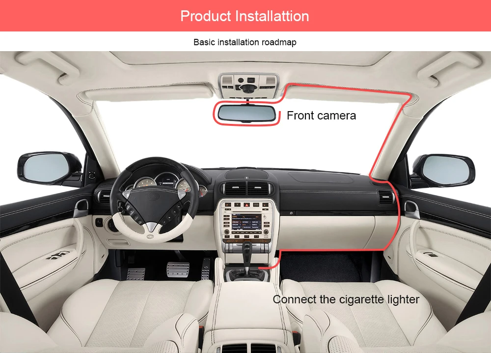 3 Channel Car DVR HD 1080P 3-Lens