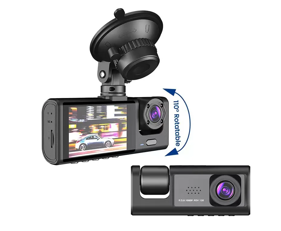 3 Channel Car DVR HD 1080P 3-Lens