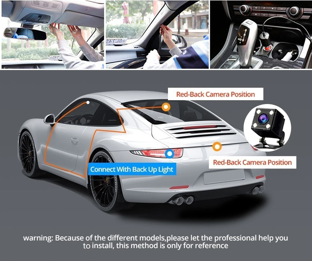 3 Channel Car DVR HD 1080P 3-Lens