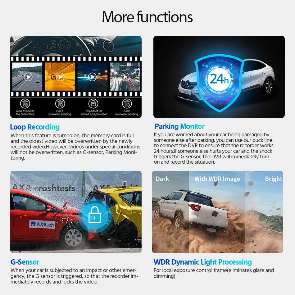 ACCEO A38 12 Inch Touch Screen WIFI Car Room Mirror Video Recorder