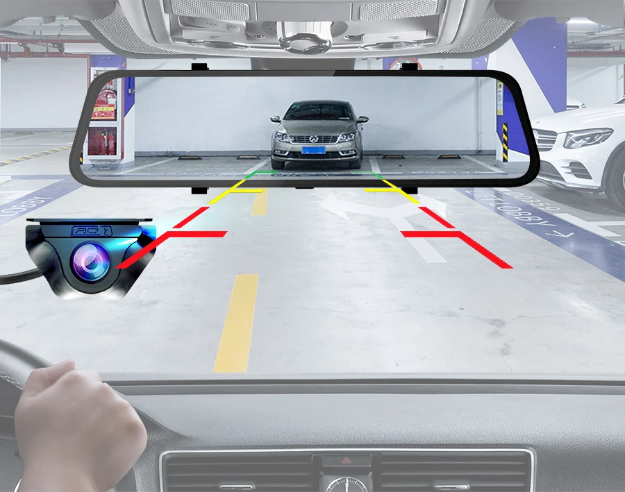 ACCEO A38 12 Inch Touch Screen WIFI Car Room Mirror Video Recorder
