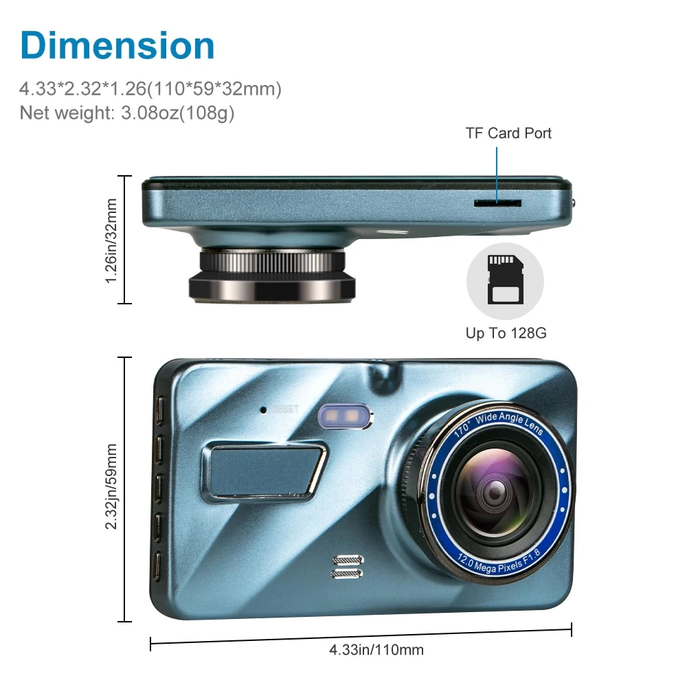 Car DVR 2 Cameras